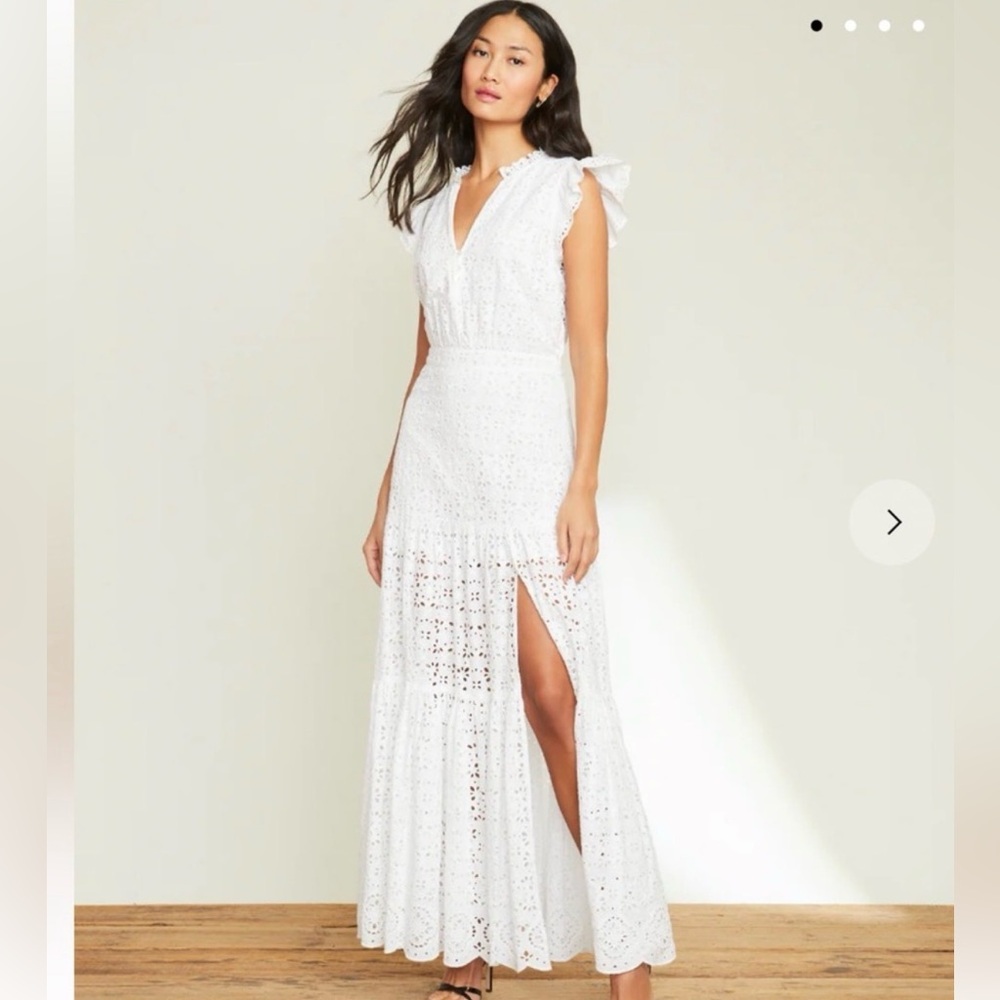 Veronica Beard Satori Flutter Sleeve Maxi Dress Size 2
